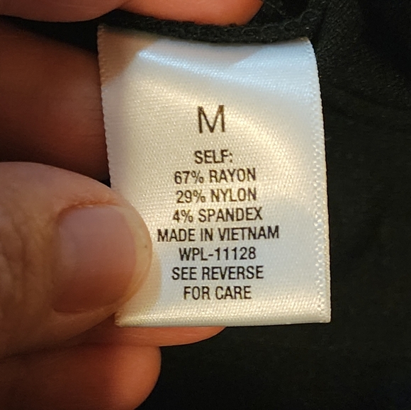 Roz & Ali Black A-Line Midi Skirt Gold Button Front Sailor Style Medium - Picture 6 of 6